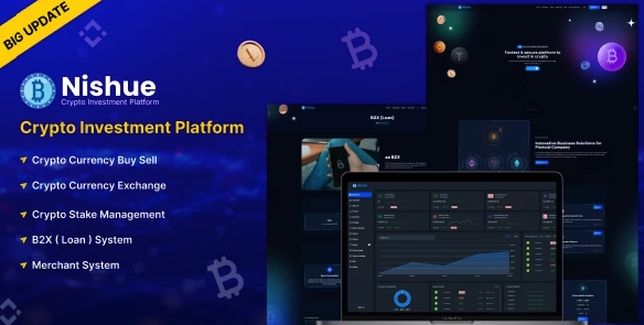 Nishue - CryptoCurrency Buy Sell Exchange and Lending with MLM System | Crypto Investment Platform v5.0