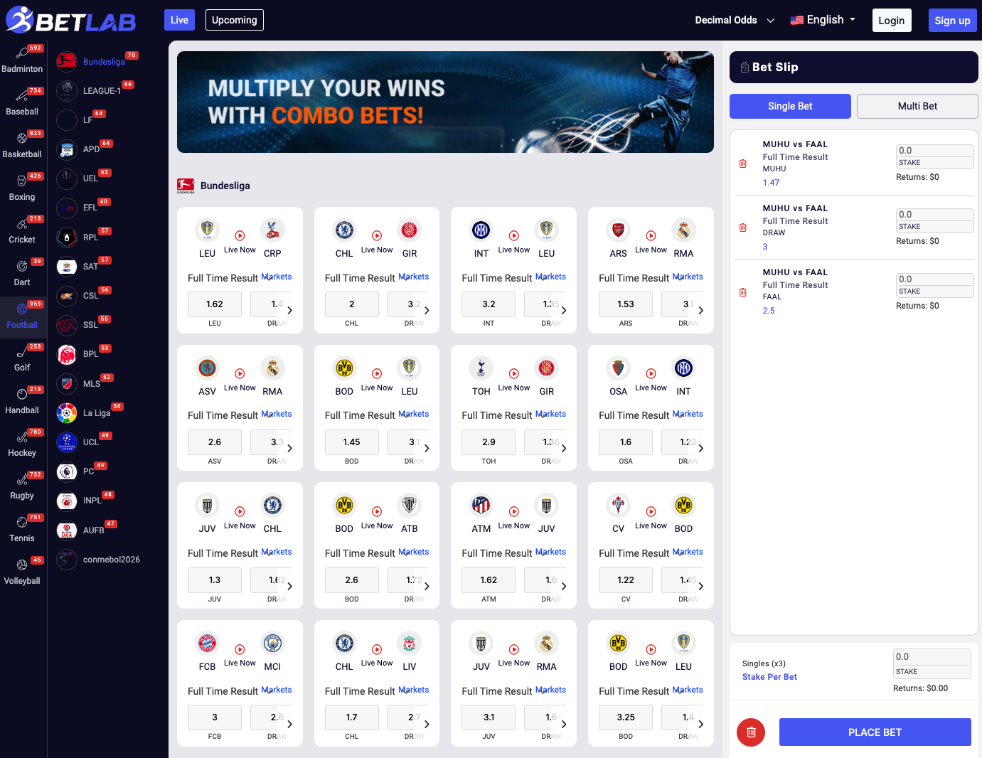 BetLab - Sports Betting Platform v3.0 NULLED